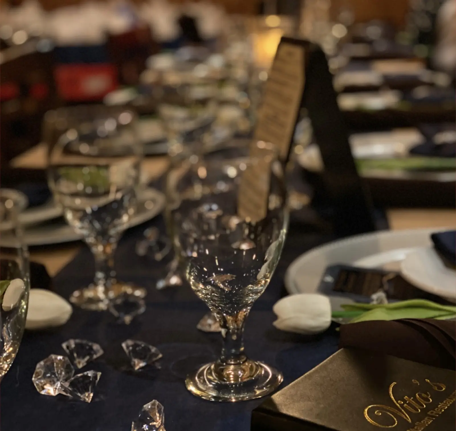 A welcoming table set at Vito's